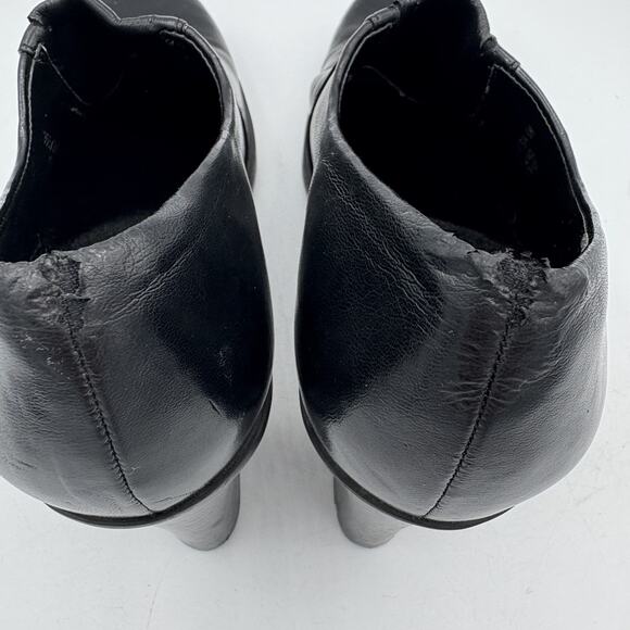 Franco Sarto Shoes Womens Size 6 M Black Chunky Heel Loafers Work - Picture 7 of 11